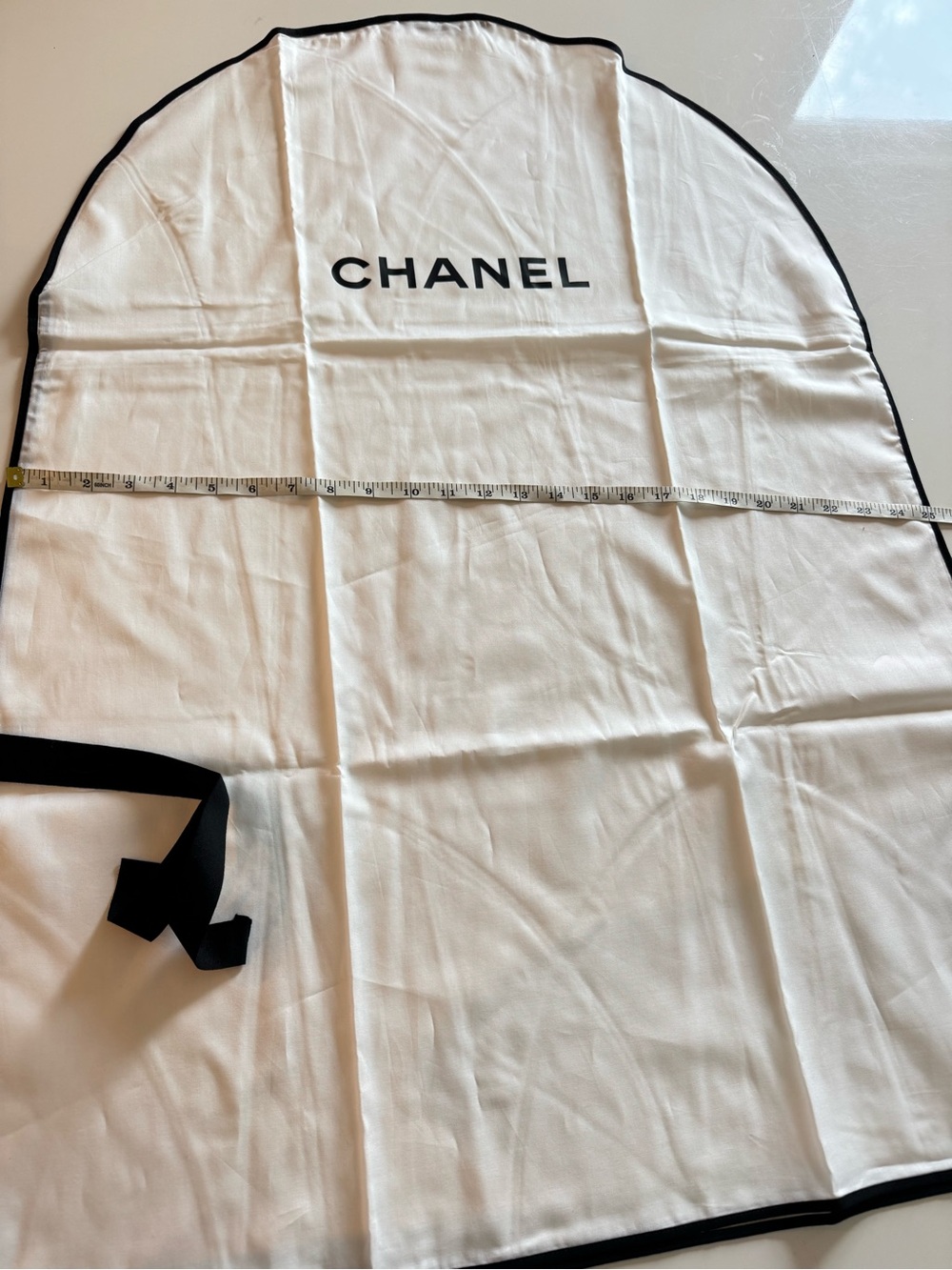 Authentic Chanel Short White Linen Garment Bag New